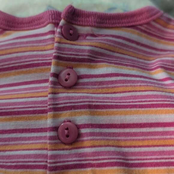 Dora Y2K Infant Girls Denim & Pink Striped Embroidered Character Dress - Picture 6 of 8